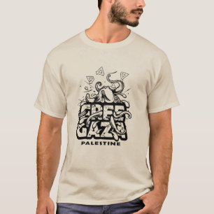 Free Gaza Palestine - Octopus Illustration T-Shirt