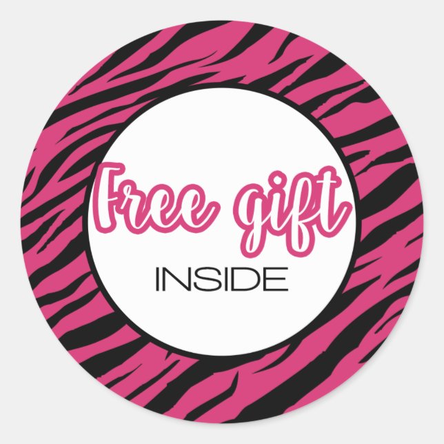 Free gift inside- Marketing-Small business-Consult Classic Round Sticker (Front)