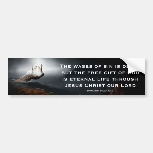 Free Gift of God Scripture Bumper Sticker (Front)