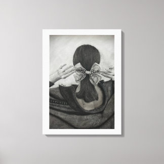 Free girl doesn't look back. canvas print
