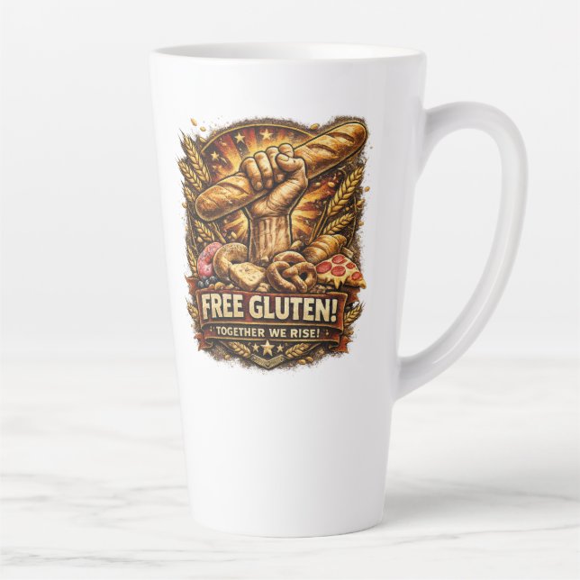 Free Gluten! Funny Bread Lover Coffee Mug (Right)