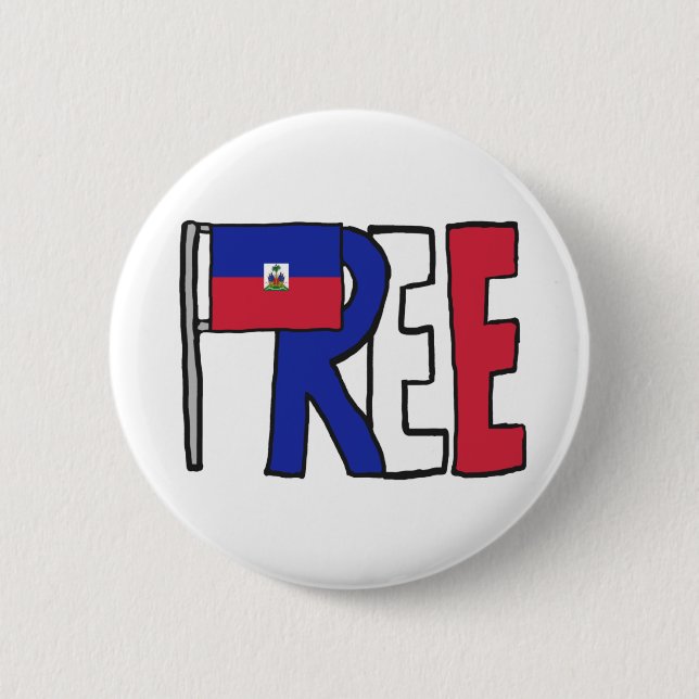 Free Haiti 2 Inch Round Button (Front)