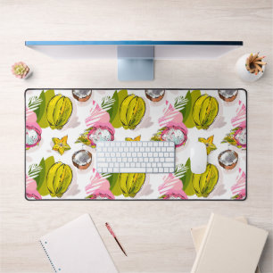 Free Hand Textured Fruit Pattern Desk Mat