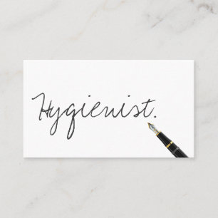 Free Handwriting Script Hygienist Business Card