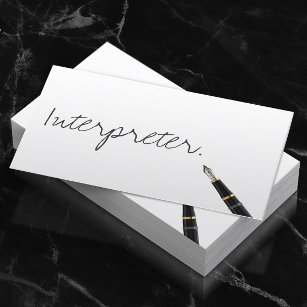 Free Handwriting Script Interpreter Business Card
