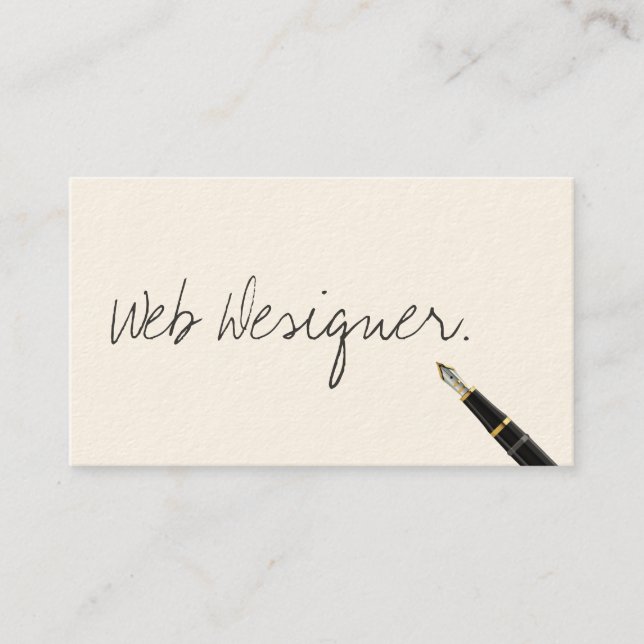 Free Handwriting Script Web Design Business Card (Front)