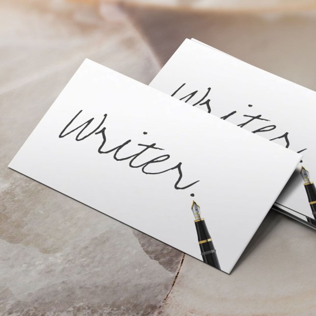 Free Handwriting Script Writer Business Card (Creator Uploaded)