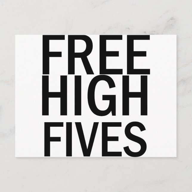 Free High Fives Postcard (Front)