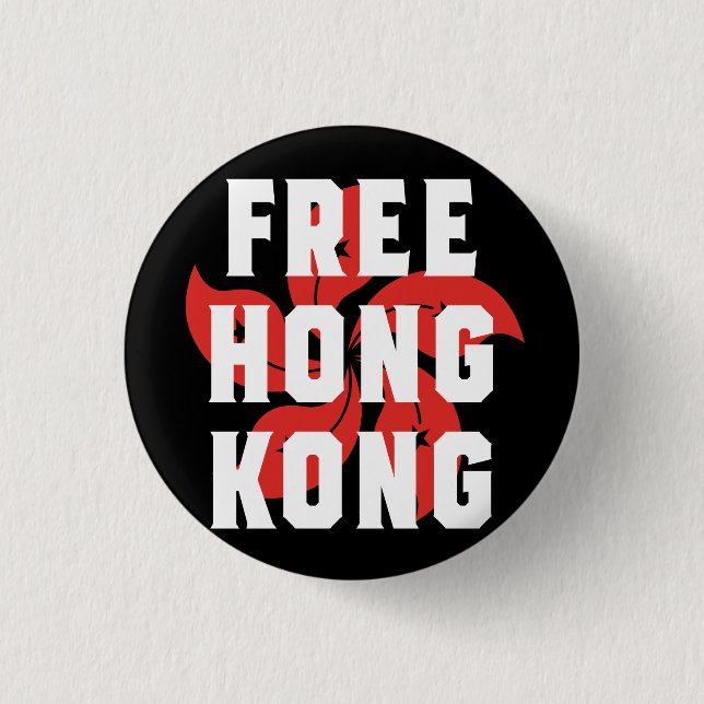 Free Hong Kong Classic Round Button (Front)