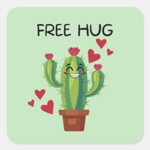 Free Hug     Square Sticker