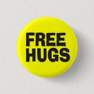 Free Hugs 1 Inch Round Button
