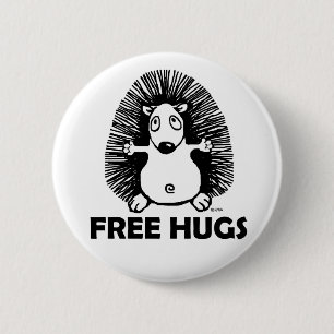 Free hugs 2 inch round button