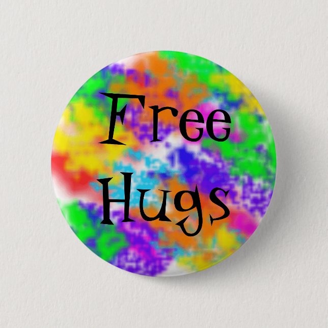 Free Hugs 2 Inch Round Button (Front)