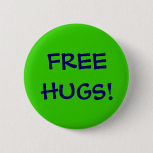 FREE HUGS! 2 INCH ROUND BUTTON