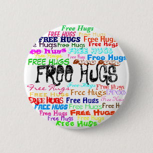 Free Hugs 2 Inch Round Button
