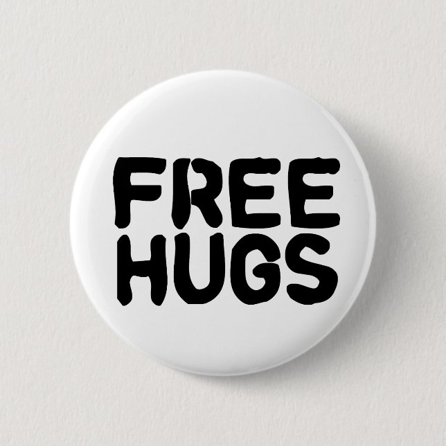 Free Hugs 2 Inch Round Button (Front)