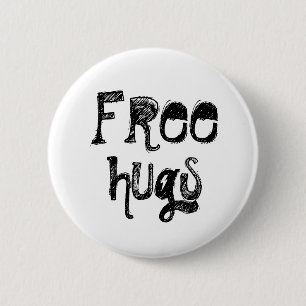 Free, hugs 2 inch round button