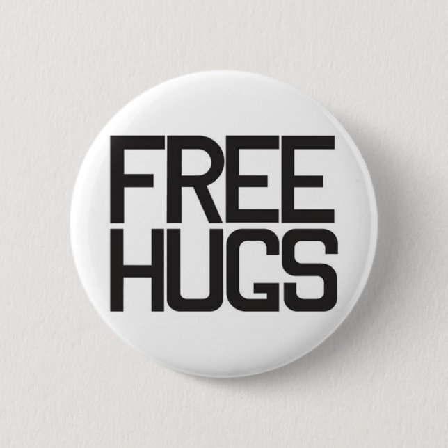 Free Hugs 2 Inch Round Button (Front)