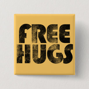 Free Hugs 2 Inch Square Button
