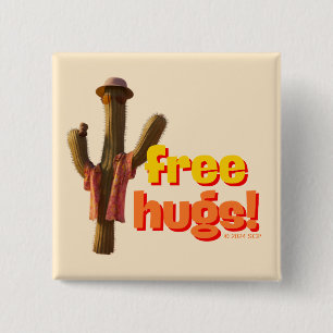Free Hugs! 2 Inch Square Button