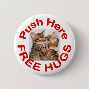 Free Hugs 3 2 Inch Round Button