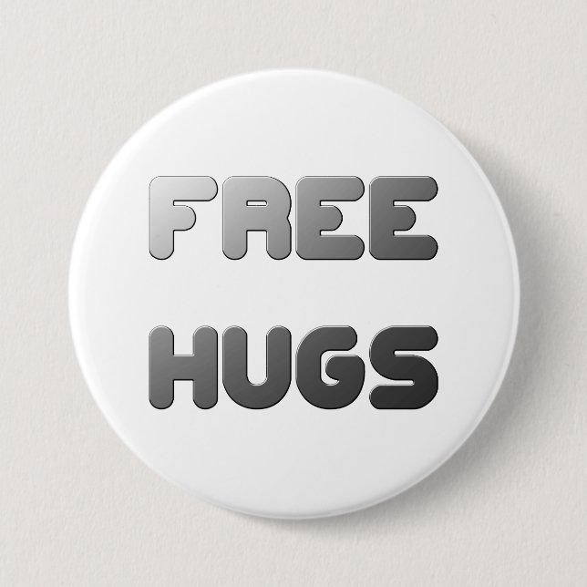 Free Hugs 3 Inch Round Button (Front)
