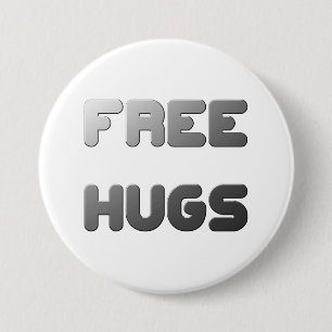 Free Hugs 3 Inch Round Button