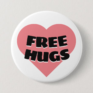 Free Hugs 3 Inch Round Button