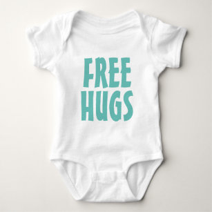 FREE HUGS bodysuit for new baby boy or girl
