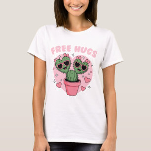 Free Hugs Cactus – Cute Funny Plant Lover Design T-Shirt