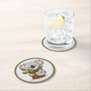Free hugs club round paper coaster
