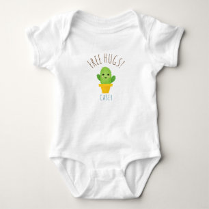 FREE Hugs!   cute cactus  baby gift for newborn Bodysuit