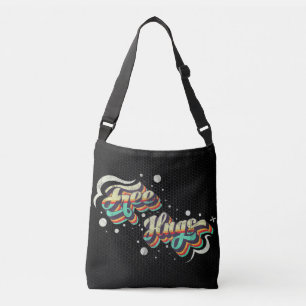 Free Hugs -  Deluxe Vintage White Mix Edition  Crossbody Bag