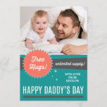 Free Hugs Father's Day Flat Card<br><div class="desc">Free Hugs Father's Day Flat Card</div>