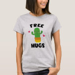 Free Hugs Funny Cactus Shirt<br><div class="desc">Free Hugs Cute Cactus T-Shirt - would make a great gift for a cactus lover or someone who loves to hug!</div>