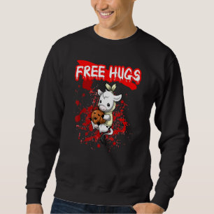 Free Hugs Halloween Sarcasm Scary Creepy Costume H Sweatshirt