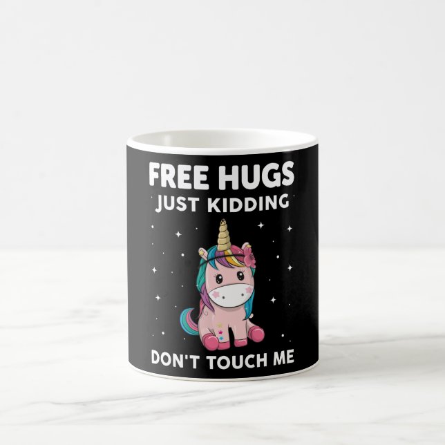 Free Hugs Just Kidding Do Not Touch Me Coffee Mug (Center)