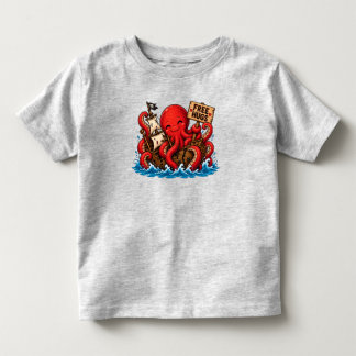 Free Hugs Kraken! Cute DND Sea Monster Toddler T-shirt