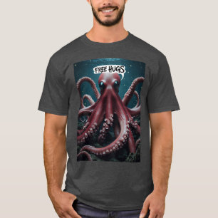 Free Hugs Octopus Funny Eight-Armed Cuddle T-Shirt