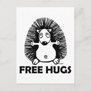 Free hugs postcard