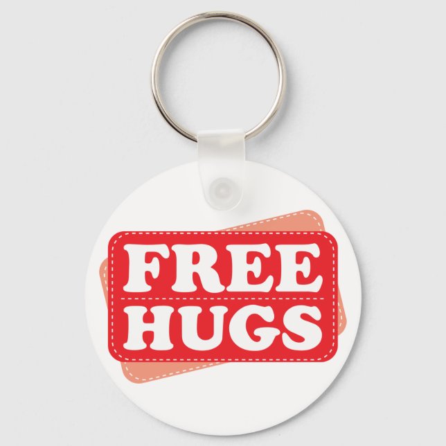 Free Hugs - Red Keychain (Front)