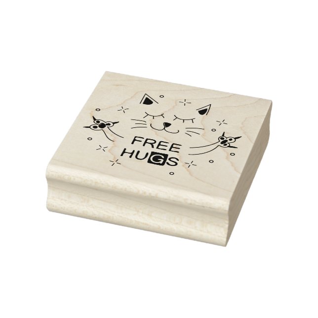 Free Hugs  Rubber Stamp (Stamp)