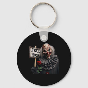 Free Hugs Scary Clown Valentine Halloween Horror 1 Keychain