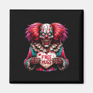 Free Hugs Scary Clown Valentine Halloween Horror  Magnet