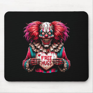 Free Hugs Scary Clown Valentine Halloween Horror  Mouse Pad
