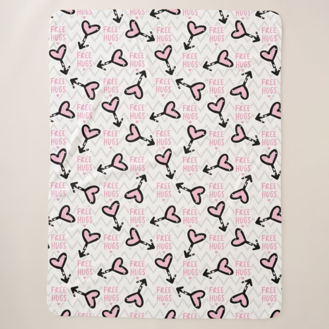Free Hugs Sherpa Blanket (Front)