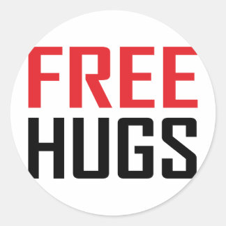 free hugs shirts classic round sticker