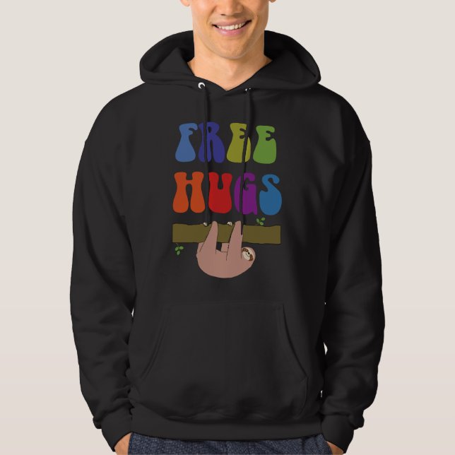 Free Hugs Sloth Hoodie (Front)