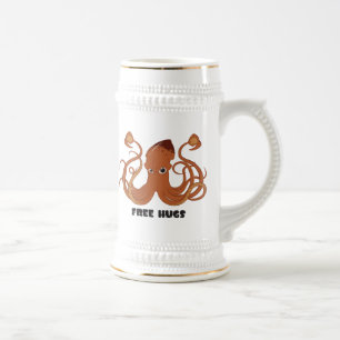 Free Hugs Squid Beer Stein