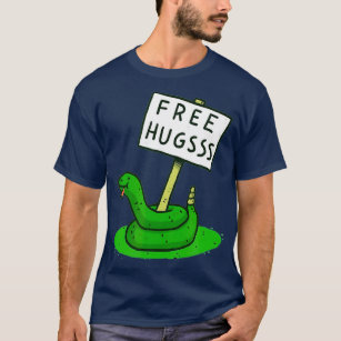 Free Hugsss Funny Cute Snake Hug Lovers T-Shirt